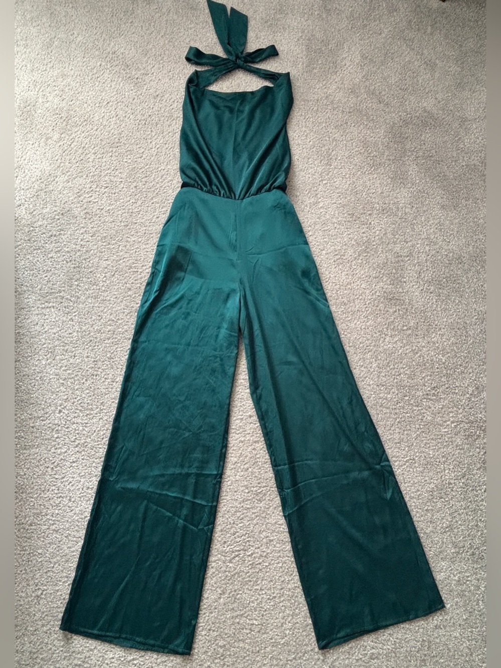Express Women’s Halter Cowl Neck Jumpsuit in Green Size XS NWT